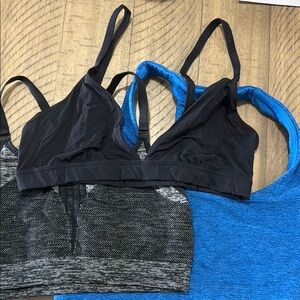 Black, Blue and Gray Women's Sports Bras